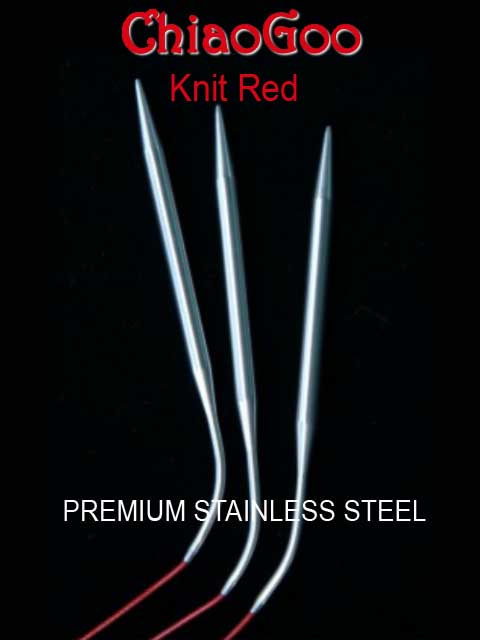 ChiaoGoo, Stainless Steel Red Circulars - YARNBOWChiaoGoo, Stainless Steel Red Circulars