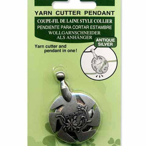 Clover, Yarn Cutter Pendant - 3106 - Antique Silver - YARNBOWClover, Yarn Cutter Pendant - 3106 - Antique Silver