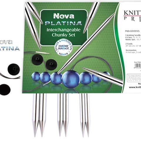 Knitter - s Pride - KnitPro - Nova Platina Interchangeable Set Chunky - YARNBOWKnitter - s Pride - KnitPro - Nova Platina Interchangeable Set Chunky