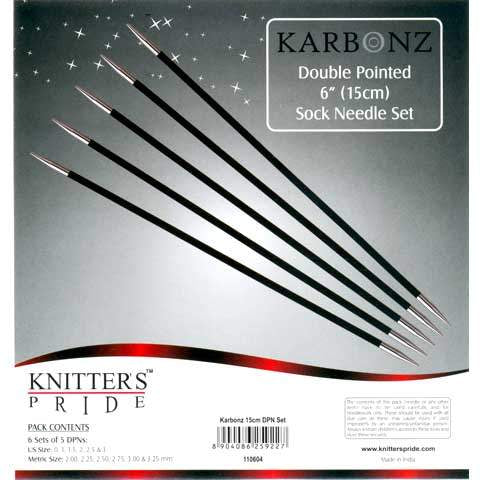 Knitter - s Pride - KnitPro - Sock Needles Set Karbonz 6" - YARNBOWKnitter - s Pride - KnitPro - Sock Needles Set Karbonz 6"