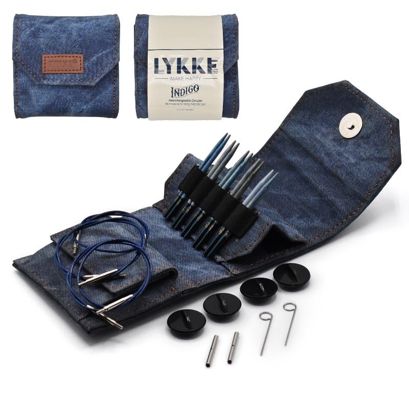 Lykke - Interchangeable Set 3.5" Indigo Starter Set - YARNBOWLykke - Interchangeable Set 3.5" Indigo Starter Set