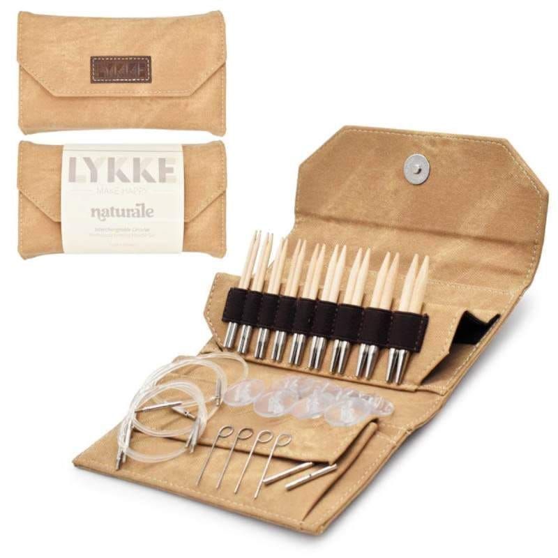 Lykke - Interchangeable Set 3.5" Naturale Beige Jute Canvas - YARNBOWLykke - Interchangeable Set 3.5" Naturale Beige Jute Canvas