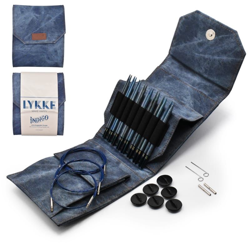 Lykke - Interchangeable Set 5" Indigo Starter Set - YARNBOWLykke - Interchangeable Set 5" Indigo Starter Set