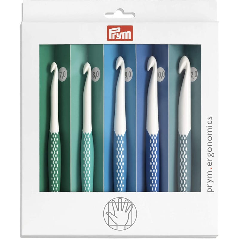 Prym, Ergonomics Crochet Hooks Set of 5 Big Sizes - YARNBOWPrym, Ergonomics Crochet Hooks Set of 5 Big Sizes