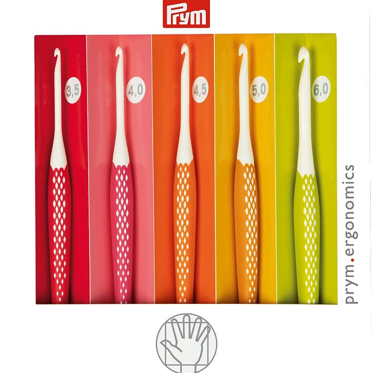 Prym, Ergonomics Crochet Hooks Set of 5 Small Sizes - YARNBOWPrym, Ergonomics Crochet Hooks Set of 5 Small Sizes